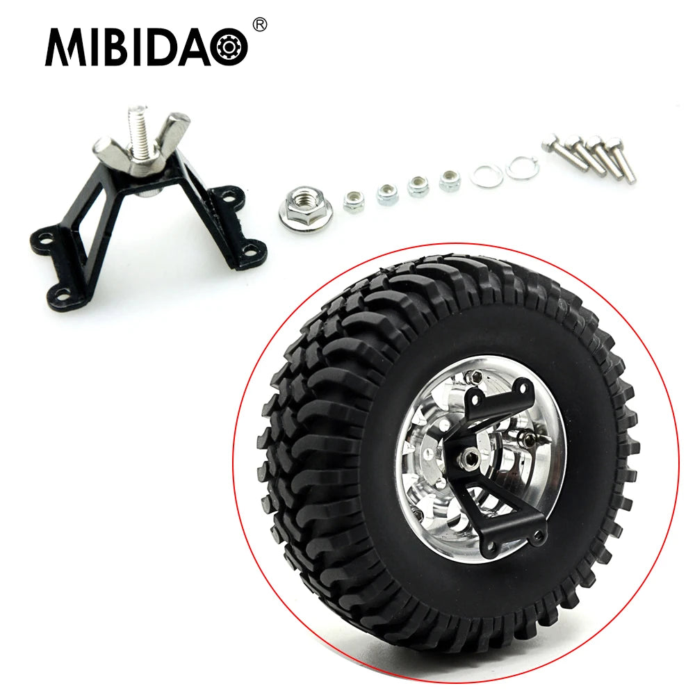 Metal Spare Wheel Tire Rack Holder for 1/10 RC Crawler Car Upgrades