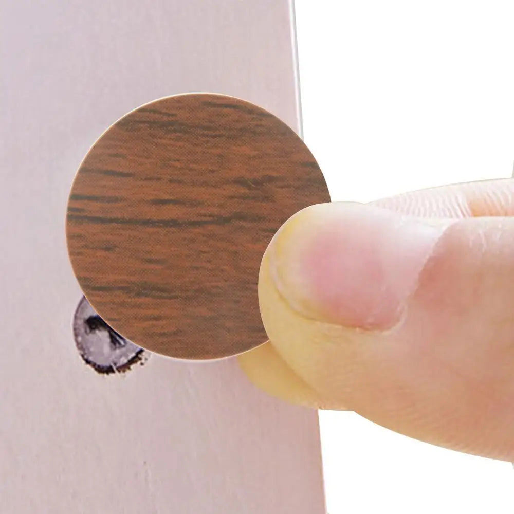 Adhesive Screw Cover Stickers – Black White Gray Plastic for Cabinet Decor