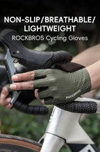 ROCKBROS Half Finger Cycling Gloves – Shock-Absorbing MTB Gear for Summer