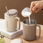 Stainless Steel Coffee Mug – Portable Anti-Scald Cup for Travel and Office