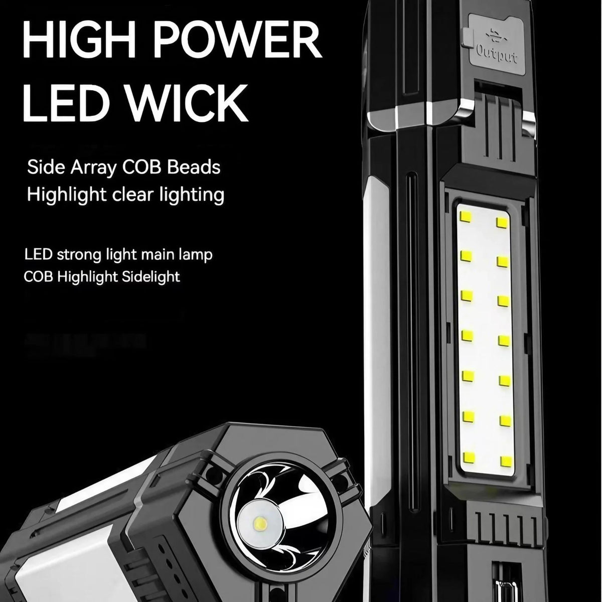 Rechargeable LED Camping Lantern – Foldable Work Light for Outdoor Emergency