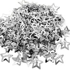 Silver Star Snap Hair Clips – Metal Y2K Barrettes for Girls Hairstyles