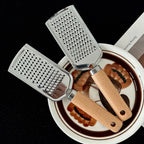 Stainless Steel Cheese Grater – Wooden Handle Tool for Kitchen Baking
