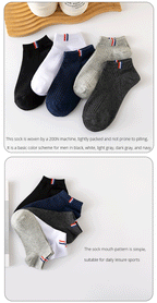 Mens Breathable Boat Socks – Thin Cotton Blended Casual Footwear for Summer