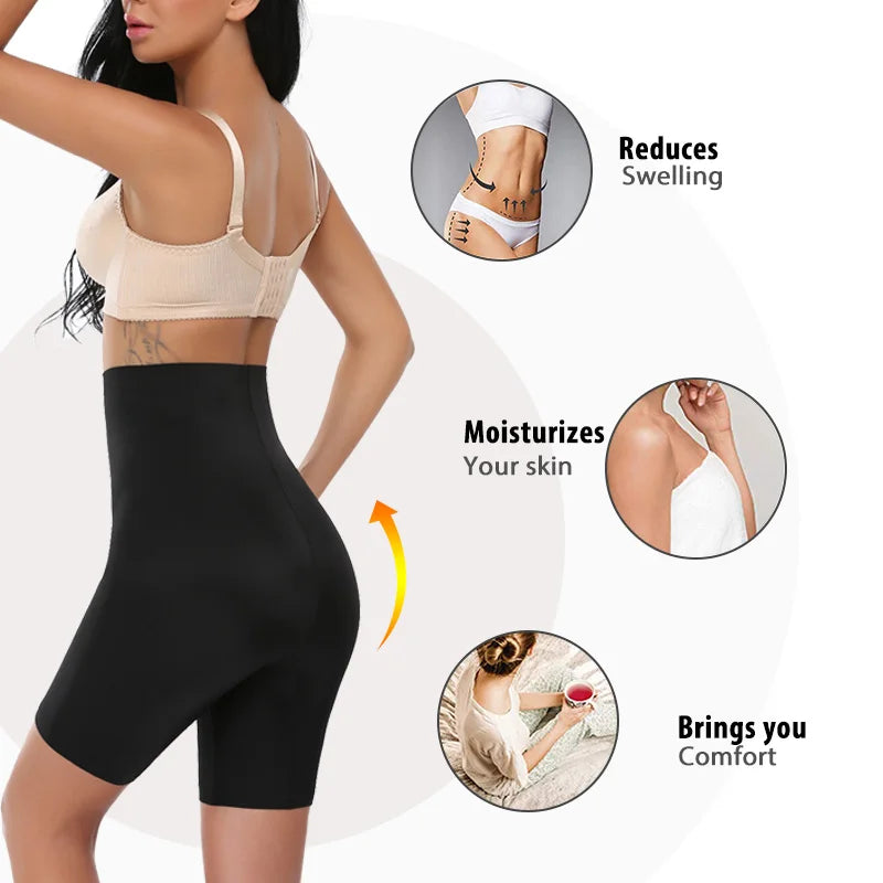 High Waist Shapewear Shorts – Breathable Cotton Blend for Tummy Control