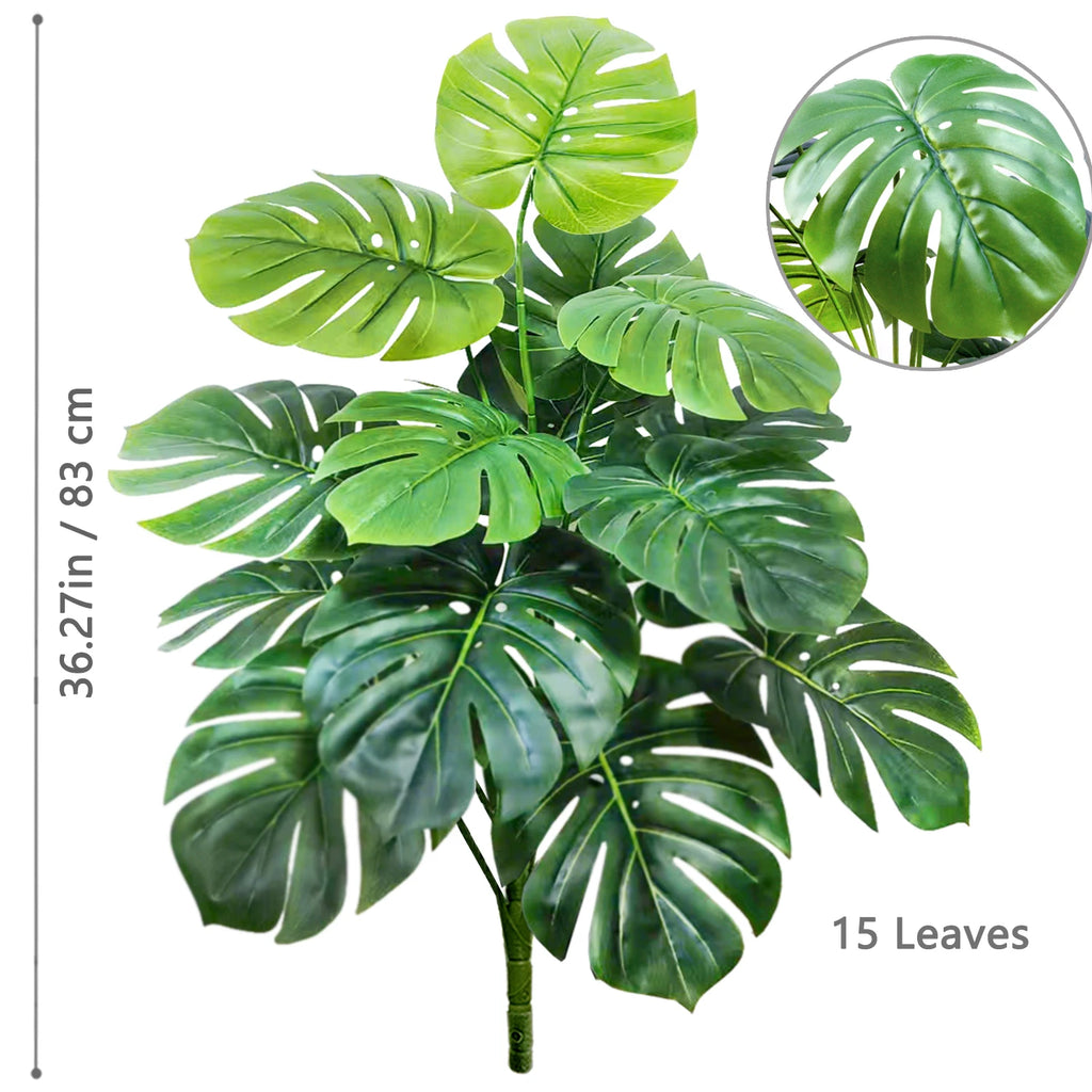 Artificial Tropical Leaf Plant – 60-103cm Potted Faux Greenery for Home Decor