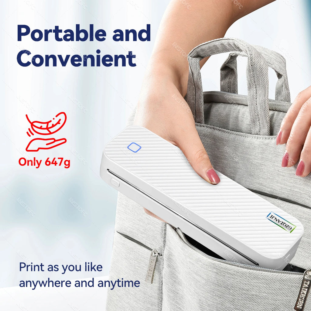 Portable A4 Thermal Printer – Bluetooth Photo and Document Maker for Office