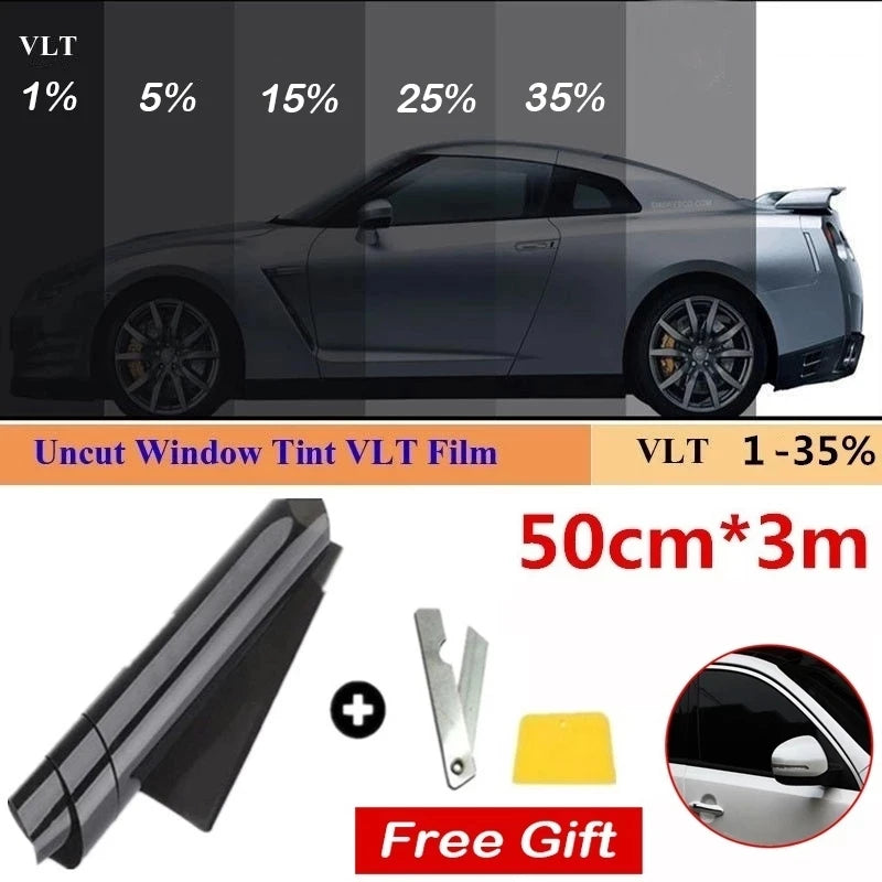 Automotive Window Tint Film – 50cm x 3m UV Protector for Car Glass