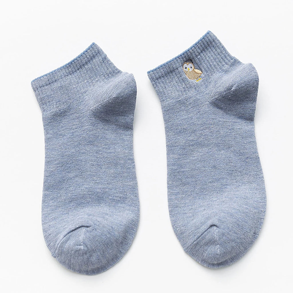 Embroidered Animal Cotton Socks – Kawaii Harajuku Style for Casual Wear