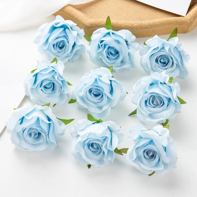 Artificial Silk Rose Heads – Decorative Flowers for Wedding Home Decor