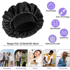 Satin Sleep Bonnet – Elastic Silk Hair Cap for Overnight Hair Protection