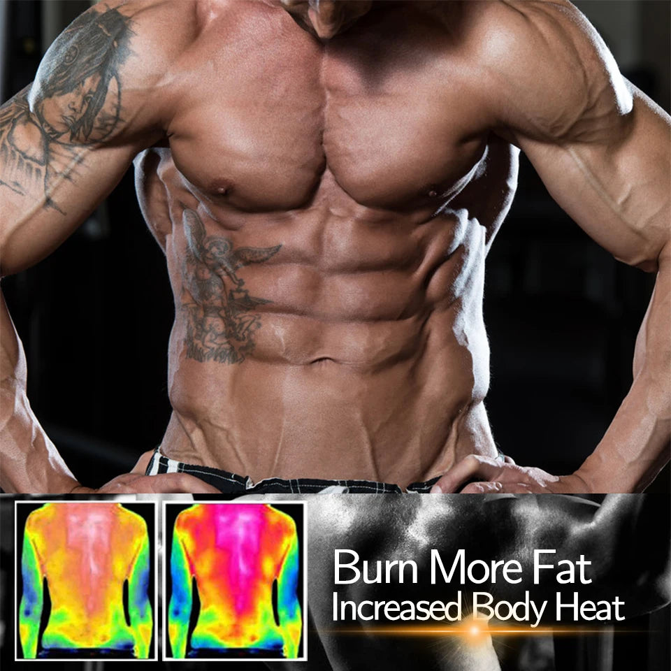 Men Sweat Sauna Vest – Neoprene Body Shaper for Gym Weight Loss