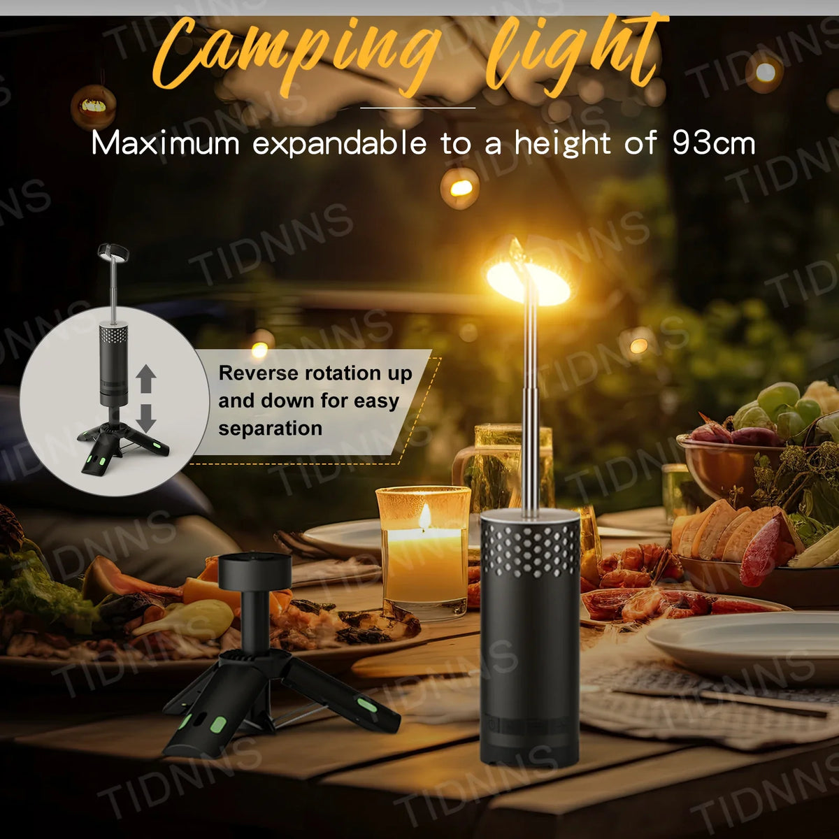Rechargeable Telescopic LED Flashlight – Multifunctional Lamp for Outdoor Camping