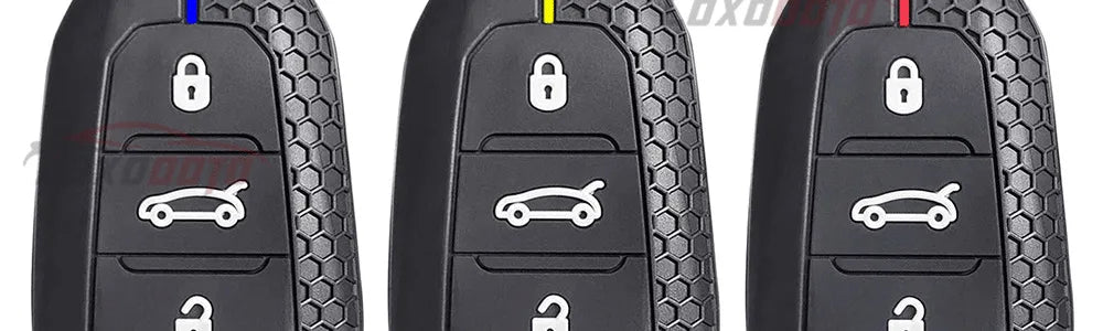 Silicone Car Key Fob Cover – Protective Remote Case for Peugeot and Citroen