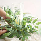 Artificial Italian Ruscus Garland – Silk Willow Ivy Leaves for Wedding Decor