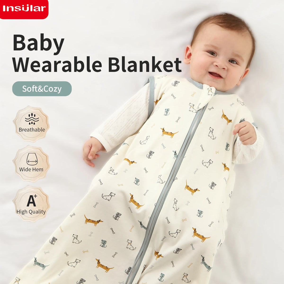 Cotton Baby Sleeping Bag – Anti-Kick Vest Swaddle for Infant Sleep