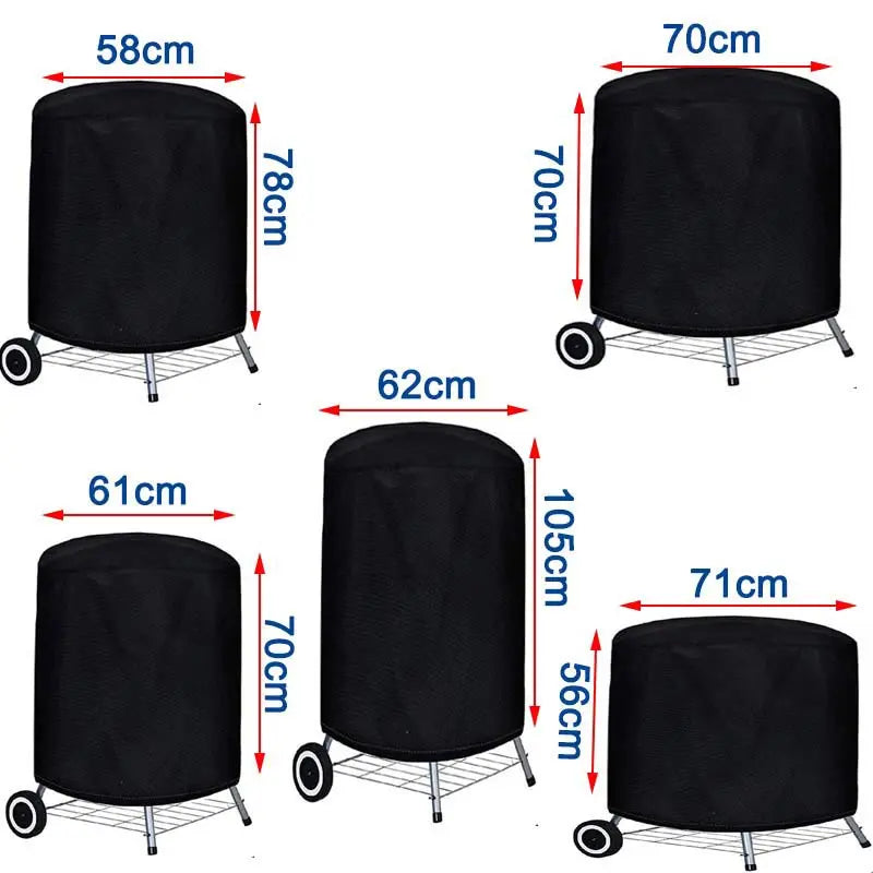 Heavy Duty Waterproof BBQ Cover – Protective Round Grill Shield for Outdoor
