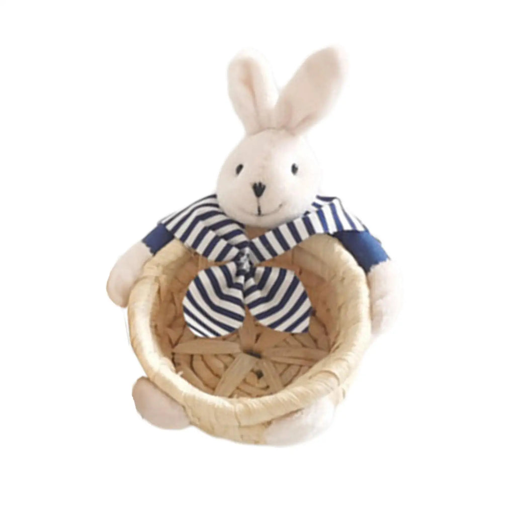 Miniature Easter Bunny Basket – Reusable Decorative Storage for Holiday Decor
