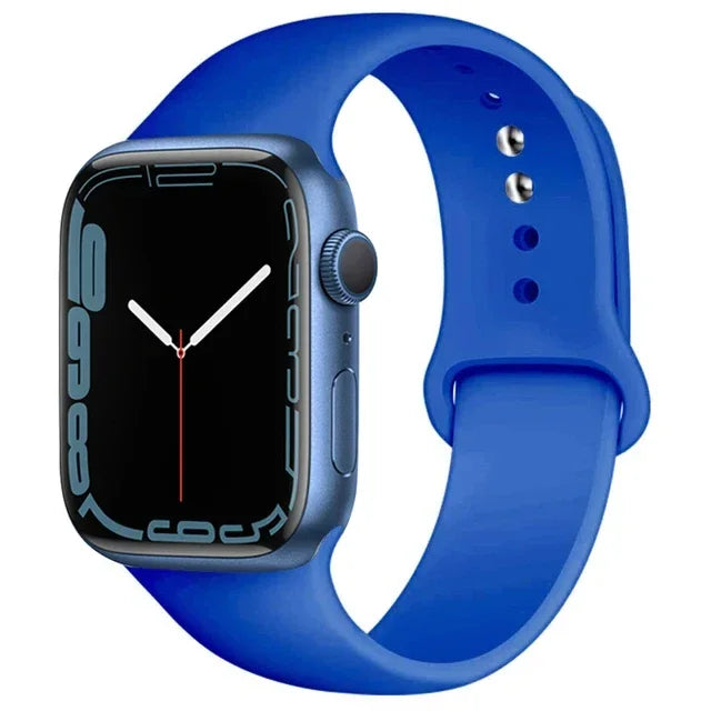 Silicone Apple Watch Sport Band – Adjustable Strap for Series 1-11 and Ultra