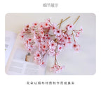 Artificial Silk Cherry Blossom Branch – 41cm Peach Floral for Wedding Decor