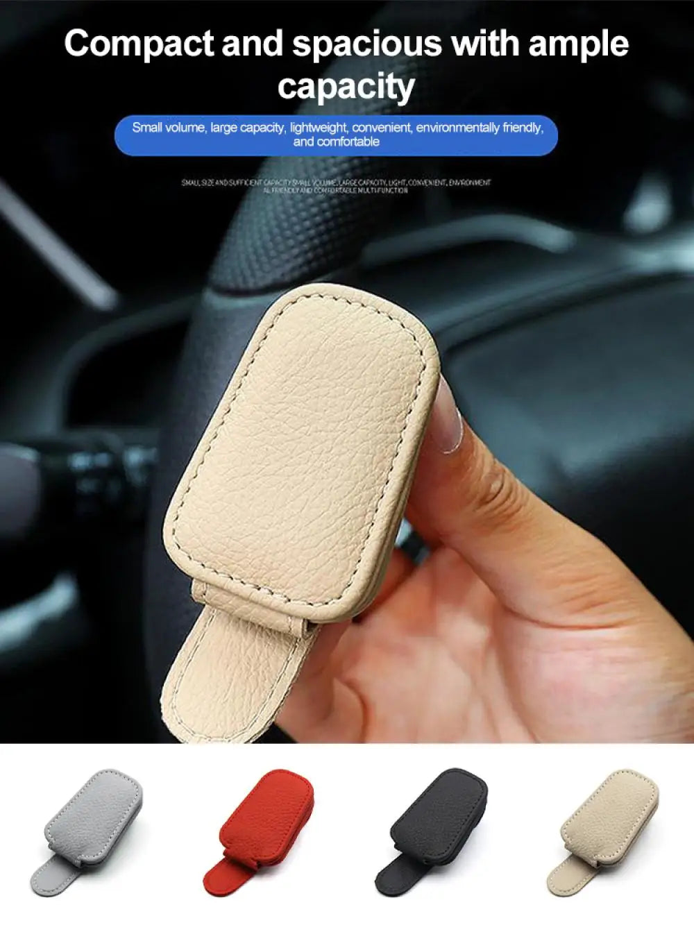 Car Sun Visor Eyeglasses Holder – Universal Sunglasses Clip for Auto Organizer