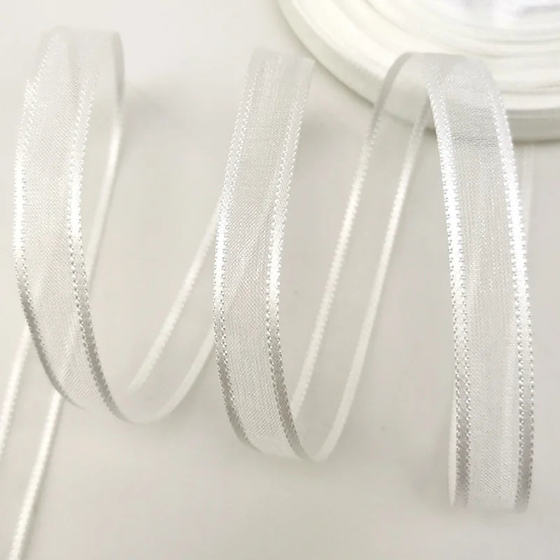 Organza Ribbon 3/8 Inch – Sheer Fabric Trim for Gift Wrapping and Crafts