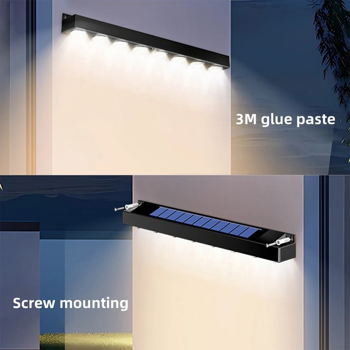Solar LED Wall Lamp – Intelligent Outdoor Lighting for Garden and Patio