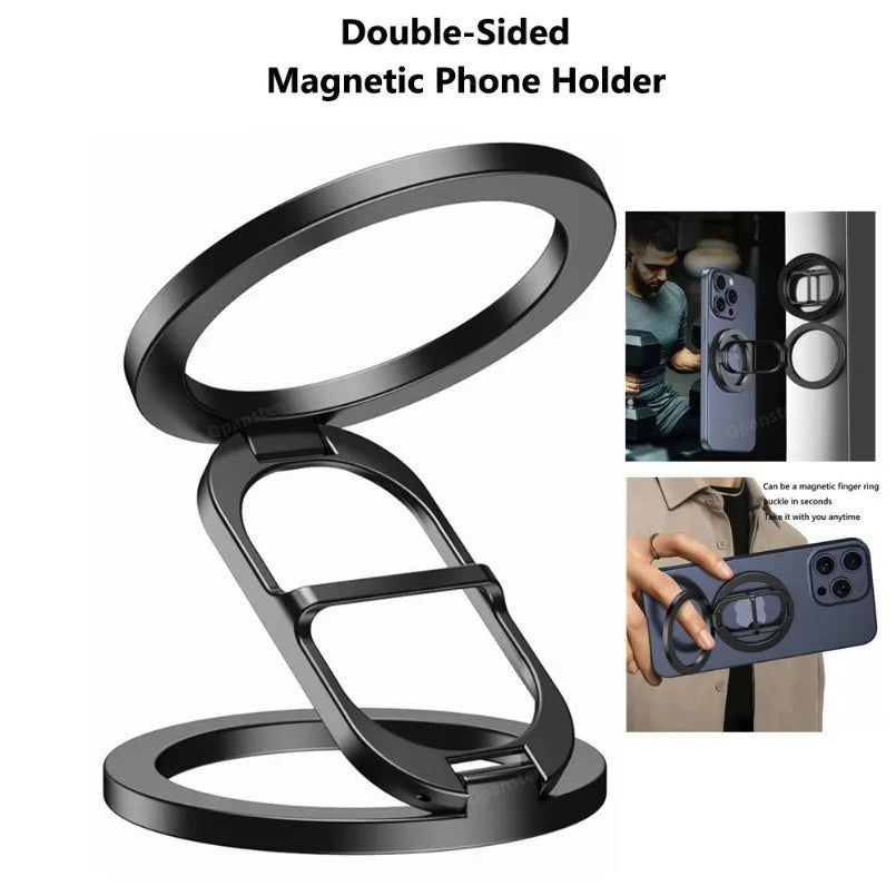 Magnetic Phone Ring Holder – Double-Sided Kickstand for MagSafe iPhone