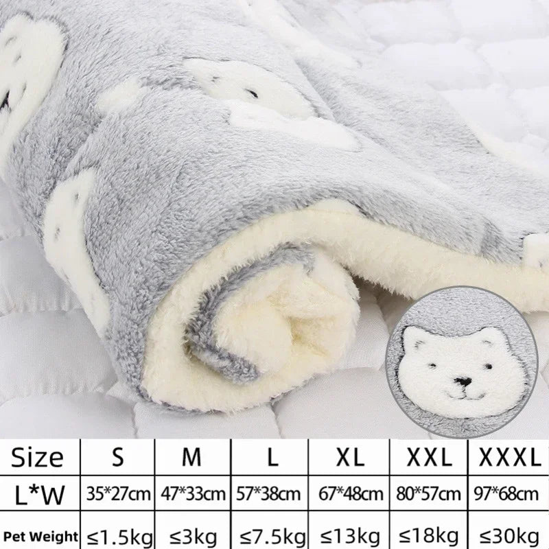 Flannel Pet Bed – Thickened Sleeping Mat for Small and Large Dogs and Cats