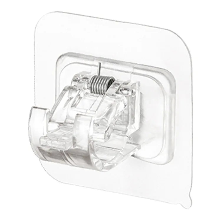 Adjustable Curtain Rod Brackets – Adhesive No Drill Holders for Wall Mounting