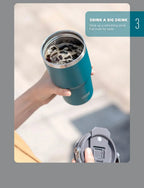 Stainless Steel Insulated Tumbler – 900ml Double-Wall Cup for Travel and Office
