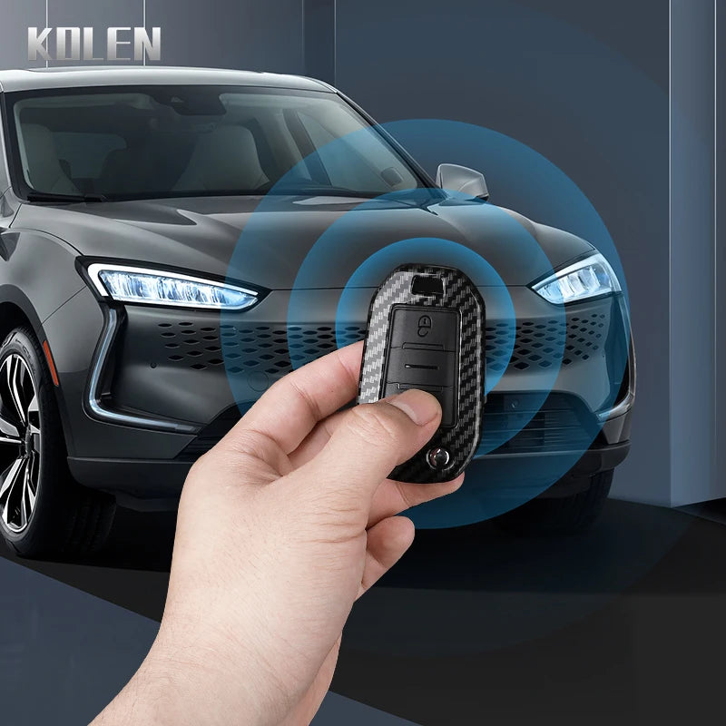 Carbon Fiber Car Key Case – Protective Fob Cover for Peugeot and Citroen