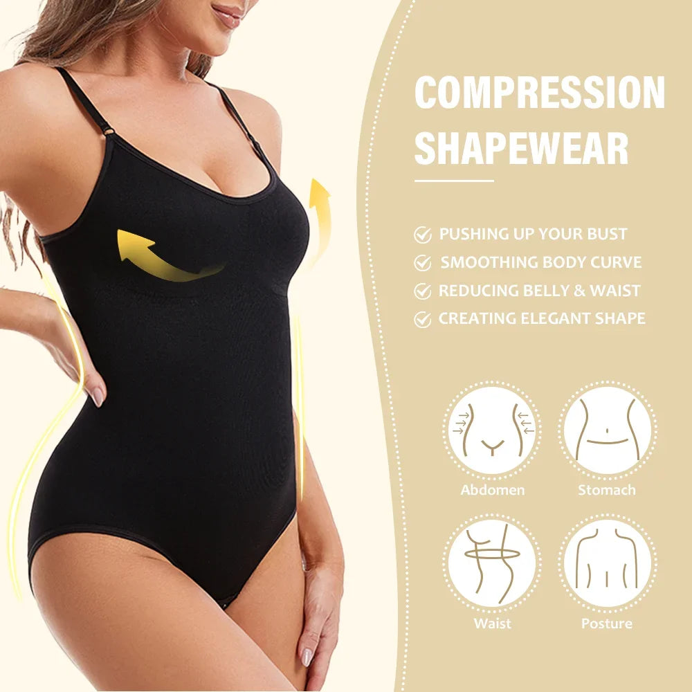 Seamless Body Shaper Bodysuit – Slimming Butt Lifter for Women