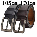 Genuine Leather Mens Belt – Adjustable Luxury Cowskin Strap for Jeans