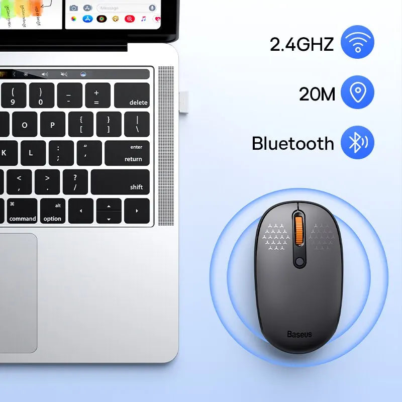 Wireless Bluetooth Mouse – Silent 1600 DPI Optical for Laptop and Tablet