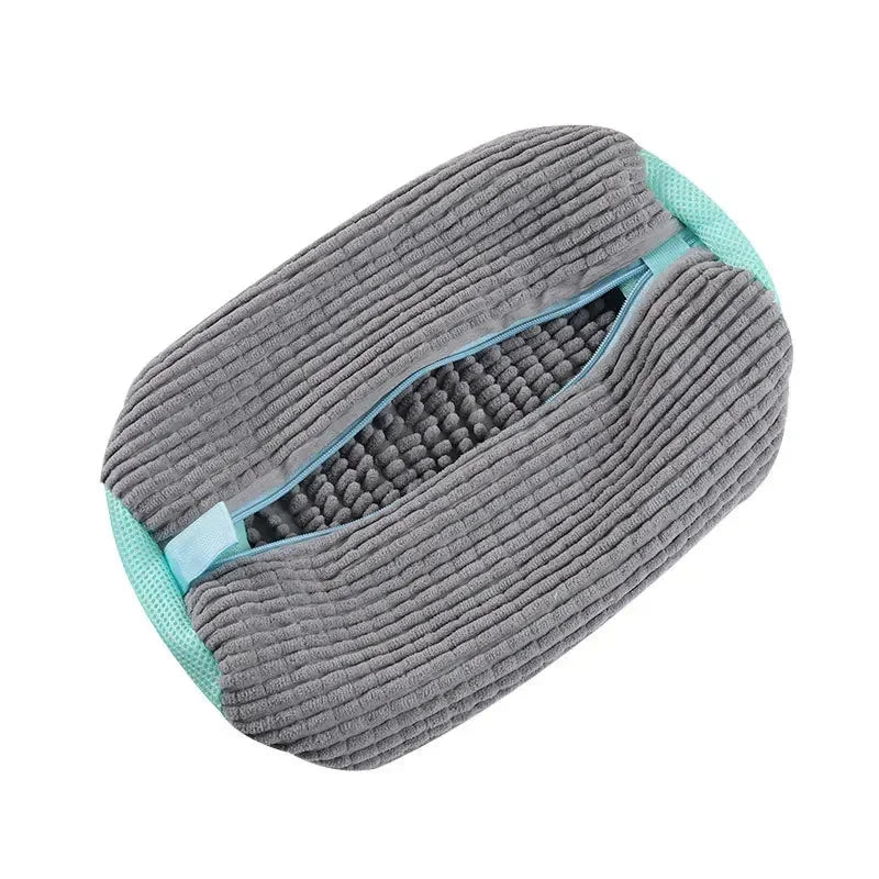 Chenille Shoe Laundry Bag – Non-Abrasive Mesh Protector for Sneaker Washing