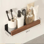 Corner Bathroom Shelf – Solid Wood Wall Mounted Organizer for Shower Storage