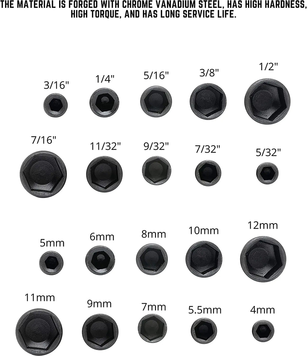 Hex Socket Nut Driver Set – 5mm-13mm Sleeve Nozzles for Mechanical Repairs