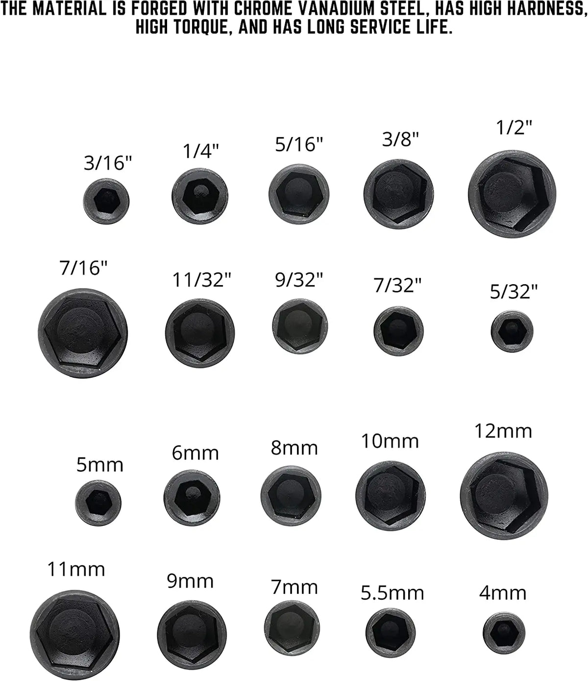 Hex Socket Nut Driver Set – 5mm-13mm Sleeve Nozzles for Mechanical Repairs