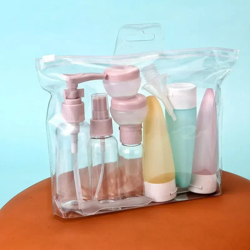 Silicone Travel Bottle Set – Refillable Leakproof Liquid Containers for Toiletries