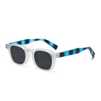 Vintage Rivet Oval Sunglasses – Leopard Anti Blue Light Frames for Men and Women