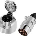 7-Pin Trailer Plug and Socket – Aluminum Alloy Connector for RV Boat Truck