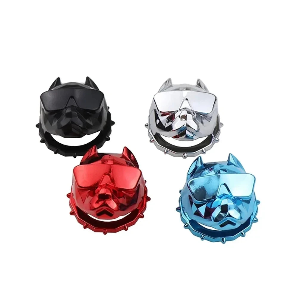 Metal Bully Dog Ignition Cover – Decorative Engine Start Button Trim for Cars