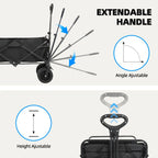 Collapsible Utility Wagon – Heavy Duty Folding Cart for Beach and Camping