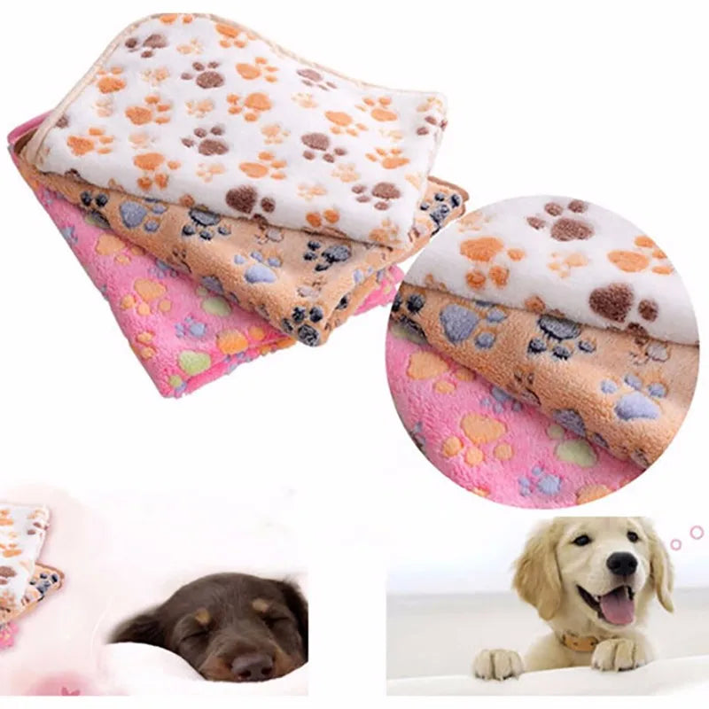 Fleece Pet Bed Blanket – Soft Warm Mat for Small to Large Dogs and Cats