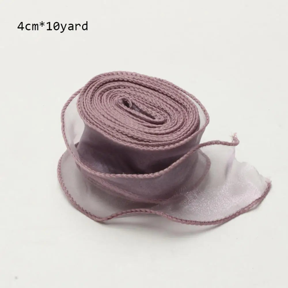 Chiffon Silk Ribbon – 10 Yard Organza Fabric for Wedding Decor and Crafting