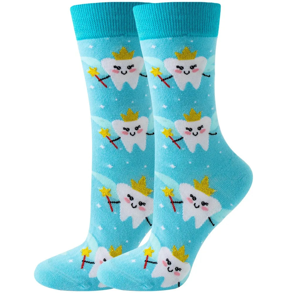 Colorful Cartoon Animal Crew Socks – Fun Harajuku Apparel for Men and Women