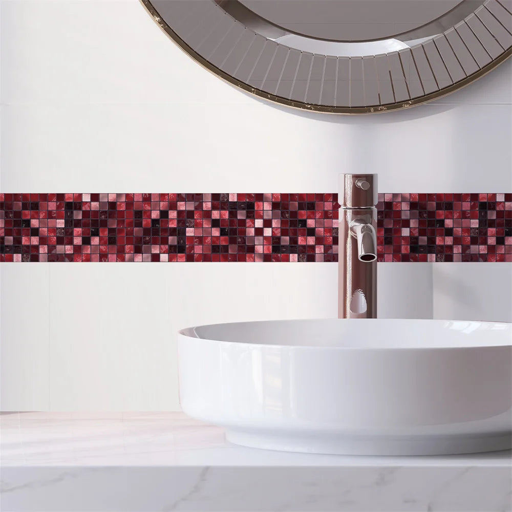 Self-Adhesive Waist Line Stickers – Waterproof Border Mural for Kitchen Decor