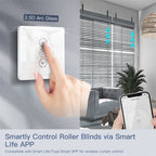 WiFi Smart Glass Curtain Switch – Touch Control for Roller Blind Automation