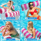 Striped Swimming Pool Lounger – Durable Sunbathing Mattress for Beach Parties
